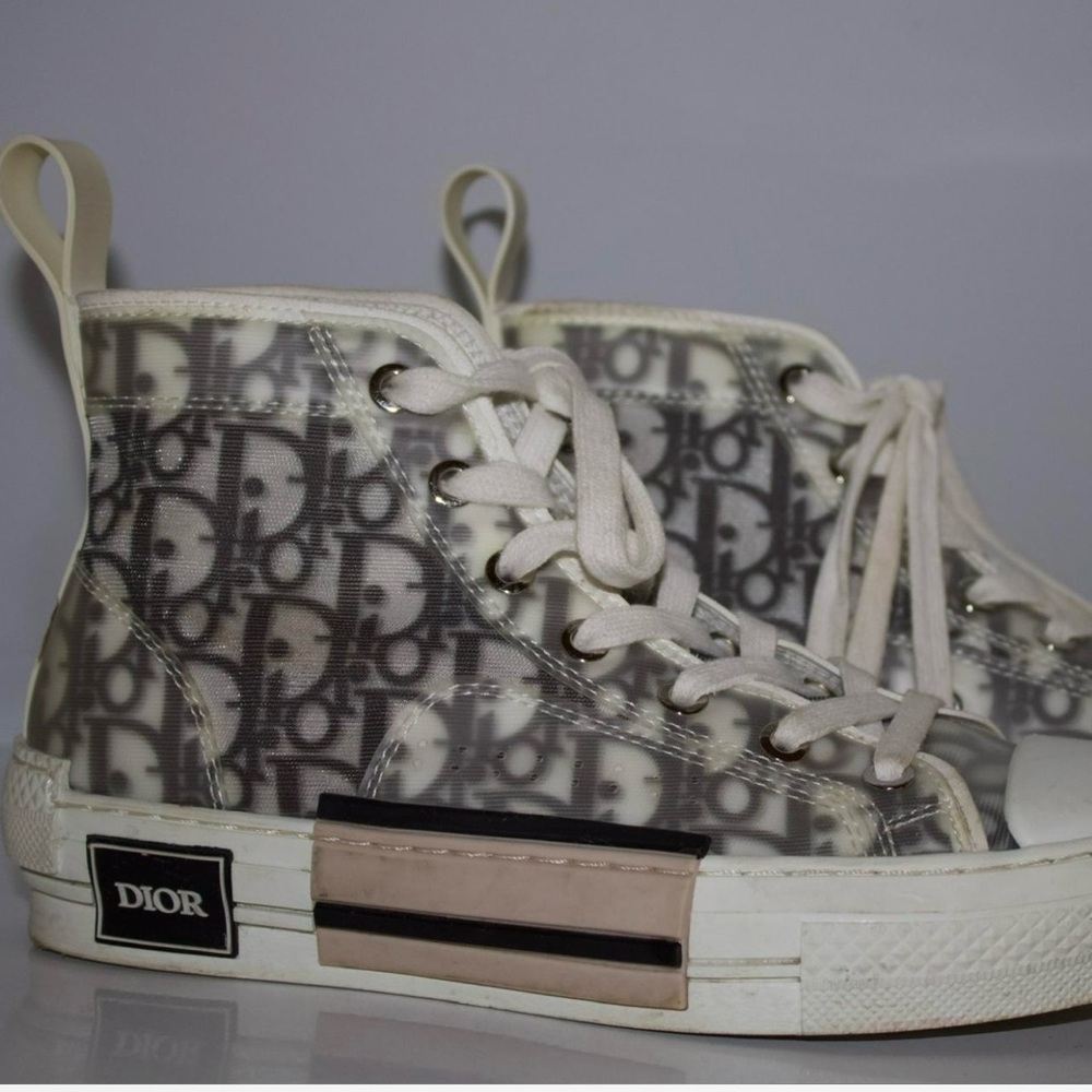 Dior Monogram High-Tops in White and Gray